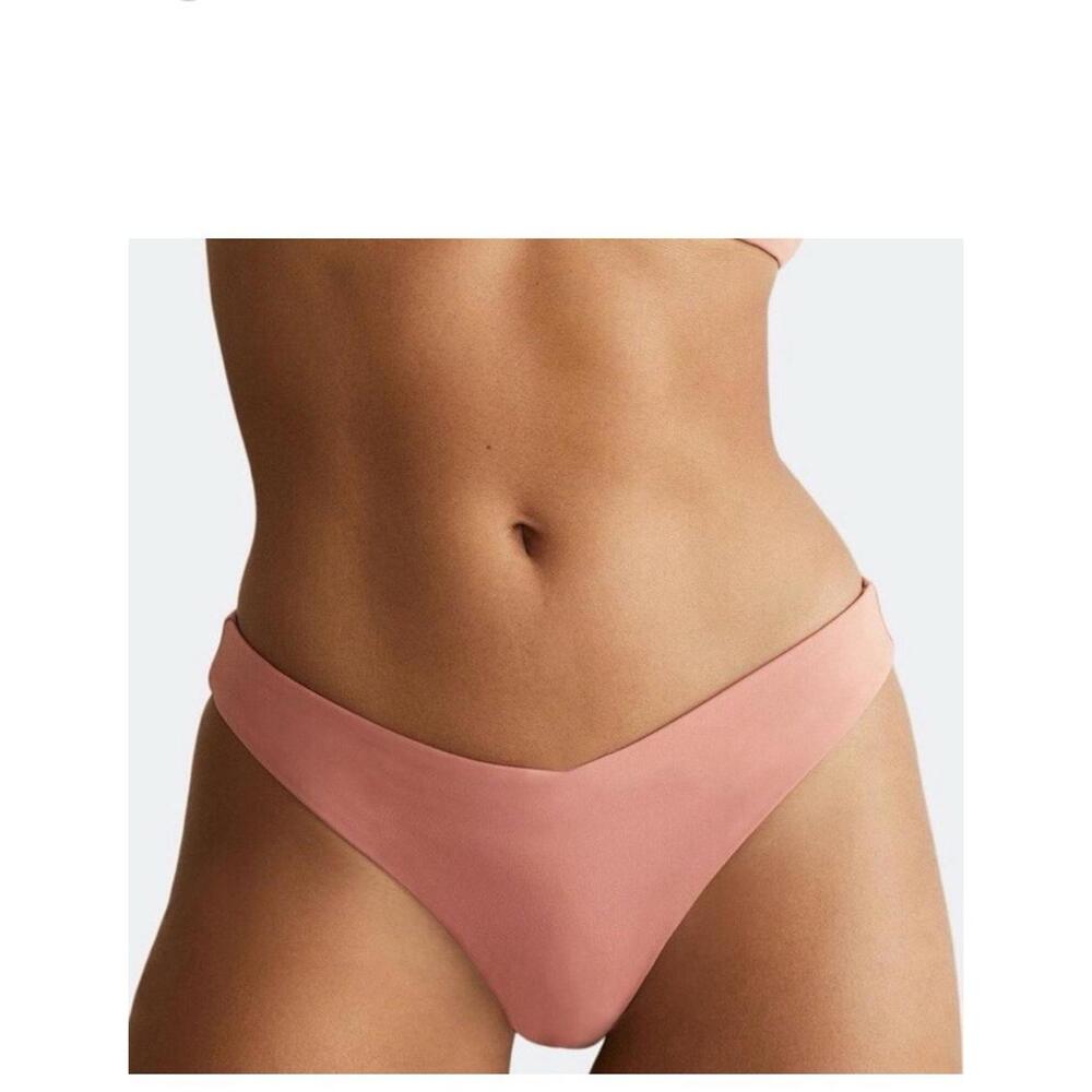 NWT Onia Chiara Bikin Bottom Womens Size Large. Nude(pinkish) Swim Full Coverage